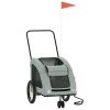 Pet Bike Trailer Grey Oxford fabric, iron, PVC Medium Durable