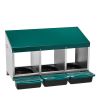 Chicken Nesting Box, 3 Compartment Nesting Box for Laying Eggs, Wall Mount Chicken Brooder Box with Perch, Easy Egg Collection