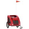 Pet Bike Trailer Red Oxford fabric Collapsible Bike Trailer