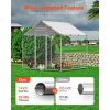 Metal Chicken Coop, 6.56x6.56x6.56ft Large Walk-in Chicken Runs with Cover, Spire Roof Hen House Enclosure with Security Lock