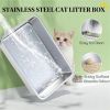 Cat litter box, stainless steel garbage bin, animal garbage bin
