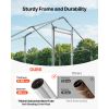 Large Metal Chicken Coop,6.6 x 3.3 x 6.6 ft, Walk-in Chicken Run House with Waterproof Cover & Sturdy Frame