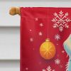 Great Pyrenees Holiday Christmas House Flag Large Porch Sleeve Pole Decorative Outside Yard Banner Artwork Wall Hanging, Polyester, House Size