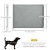 Retractable Pet Safety Barrier Gate, Flexible and Extensible for Stairways Doorways Hallways, Grey