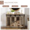 47 Inch Dog Crate Furniture TV Stand with Divider Panel Kennel