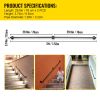 Pipe Stair Handrail, 5FT Staircase Handrail, 440LBS Load Capacity Carbon Steel Pipe Handrail, Industrial Pipe Handrail with Wall Mount Support