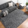 5x8 ft Rugs for Living Room,Grey Fluffy Carpet Large Fuzzy Plush Shag Comfy Soft, Non-Slip Indoor Floor Carpet