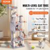 VEVOR Cat Tree for Indoor Cats, 60.6" Cat Tower with Cat Condo, Sisal Scratching Post, Hammock, Top Perch, Jumping Platforms
