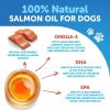 Salmon Oil for Dogs Omega 3 for Dogs 8 FL OZ Wild Alaskan Salmon Fish Oil Natural EPA & DHA Fatty Acids for Skin & Coat Allergy Joint & Bone Health Li