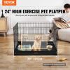 VEVOR Dog Playpen, 4 Pcs 24 x 36 in Panels Foldable Metal Pet Exercise Pen