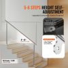 Handrails for Outdoor Steps, 70.9 in/ 180cm Length Stair Hand Rail Kit, Transitional Stainless Steel Railings with Installation Kit
