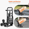 Heavy Duty Stair Climbing Cart with 6 Wheels Folding Dolly for Luggage