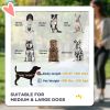 Foldable Pet Stroller with Universal Front Wheels, Shock Absorber, Dog Cat Carriage for Large & Medium Dogs, Red
