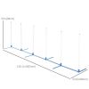 Adjustable Dog Agility Training Obstacle Set with Weaves Poles and Storage Bag for Outdoor Games, Exercise Blue and White