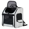 Pet Carrier Backpack, Expandable Carrier with Back Extension, Breathable Mesh Travel Backpack