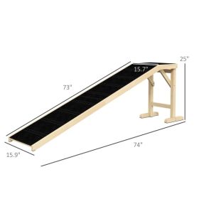 Dog Ramp For Bed or Couch With Non-Slip Carpet And Top Platform