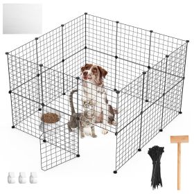 1Pc Small Animal Playpen With Metal Playpen Kitten Rabbit Kennel Small Animal Cage Metal Wire Fence For Indoor