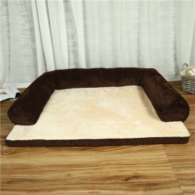 Pet Dog Bed (Option: Coffee-Bilateral-L)