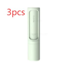 2-1 Reusable Pet Hair Remover Brush Lint Roller Portable Effective Self Cleaning Tool Removal Brush (Option: Green3pcs)