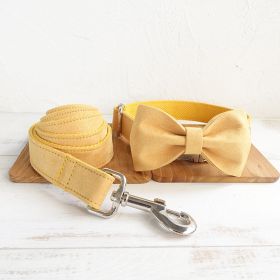 Nala pet dog collar traction rope (Option: Yellow-M)