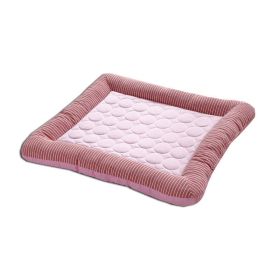 Pet Cooling Pad Bed Ice Silk Summer Mat for Dogs, Cats or Puppies (Option: Red-S)