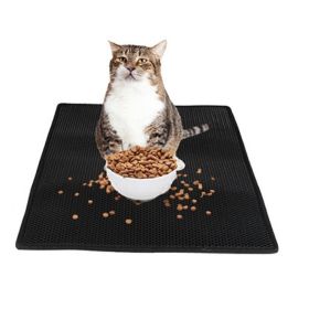 Cat Litter Pad Honeycomb Cat Pad Waterproof Urine Proof Pad Pet Supplies (Option: Black-M)