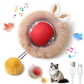 Interactive Toys Ball For Cats, Dog, Motion Activated Automatic Moving Ball With Lights (Option: Red)