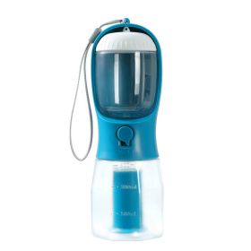Dog Water Cup Drinking Food Garbage Bag Three-in-one Portable Small Multi-functional Pet Cups (Option: 300ml Garbage Bag-Indigo)