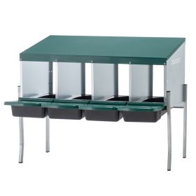 4-Hole Chicken Nest, With Legs And Cover To Protect Eggs,Green (Color: green)