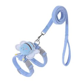 Kitten Harness Vest With Wing Decoration, Strap Set Adjustable (Option: Blue-S)