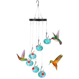 Wind Chimes Humming Bird Feeder Ant And Bee Proof Outdoor Hanging Hummingbird Feeder For Viewing (Option: Feeder)