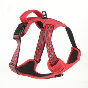 No Pull Dog Harness Breathable Reflective Pet Vest (Option: Red-XL)