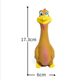 US LOCAL STOCK Hip-hop pet New Latex Interactive Dog Chew Toys Cute Duck Shape Squeaky (Option: Brown)