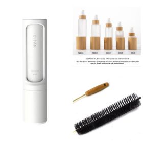 2-1 Reusable Pet Hair Remover Brush Lint Roller Portable Effective Self Cleaning Tool Removal Brush (Option: Set2)