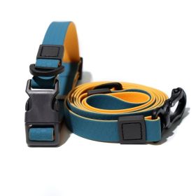 Honeycomb Embossed Dual Color Pet Leash Set Non Slip Grip (Option: Blueorange-25mm)
