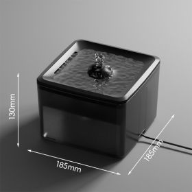Ultra Silent Circulating Pet Drinking Fountain, 3800ML Large Volume, USB Powered Easy Clean Water Bowl (Option: Black)