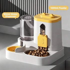 Gravity Pet Feeder Automatic Water Dispenser (Option: S FAD YELLOW)