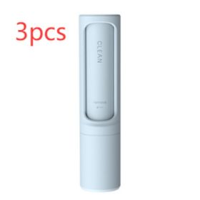 2-1 Reusable Pet Hair Remover Brush Lint Roller Portable Effective Self Cleaning Tool Removal Brush (Option: Blue3pcs)