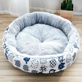 Dog And Cat Litter Padded With Round Cotton (Option: White-M)