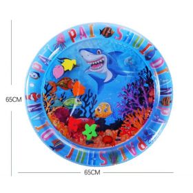 Summer Cooling Pet Water Bed Cushion Ice Pad Dog Sleeping Square Mat Cool Cold (Option: Shark Pirate Ship 65cm-1PCS)
