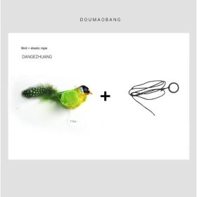 Cute Bird Design Cat Teaser Toy, SimulationParrot Cat Teaser Toy, Interactive Cat Teaser Toy (Option: Green)
