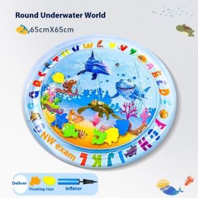 Summer Cooling Pet Water Bed Cushion Ice Pad Dog Sleeping Square Mat Cool Cold (Option: Undersea World 65cm-1PCS)