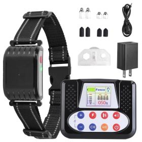 Wireless Dog Fence & Training Collar 990FT IPX6 Rechargeable (Option: Fence)