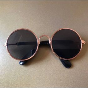 Pet Cat Glasses Cat Sunglasses (Option: Gold black-L)