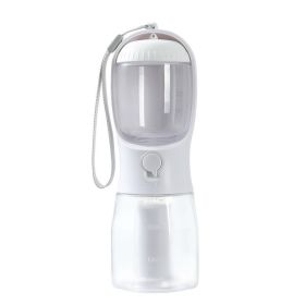 Dog Water Cup Drinking Food Garbage Bag Three-in-one Portable Small Multi-functional Pet Cups (Option: 300ml Garbage Bag-Milky White)