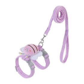 Kitten Harness Vest With Wing Decoration, Strap Set Adjustable (Option: Purple-S)