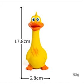 US LOCAL STOCK Hip-hop pet New Latex Interactive Dog Chew Toys Cute Duck Shape Squeaky (Option: Yellow)