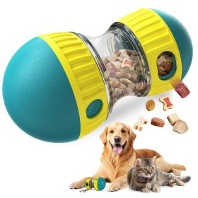 Dog Puzzle Toy, Adjustable Treat Dispensing Ball Food Dispenser Tough Slow Feeder Puppy (Option: Green)
