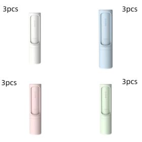 2-1 Reusable Pet Hair Remover Brush Lint Roller Portable Effective Self Cleaning Tool Removal Brush (Option: Set1)