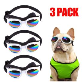 Pet Sunglasses Dog Cat Windproof Glasses Accessories Goggles Sun Visor Eye Wear Glasses UV Dust Fog Protection With Adjustable Strap (Option: 3pcs)
